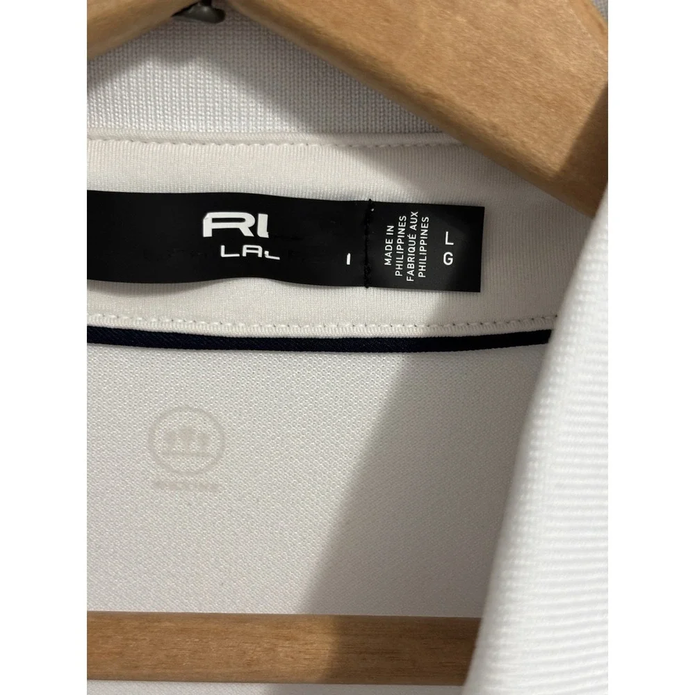RLX Ralph Lauren Team USA Ryder Cup 2020 Golf Polo Shirt White Flag Mens L 0702